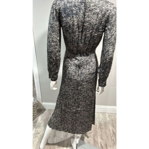 Pinko Black and White Print Midi Dress Size 4 - Picture 13 of 13